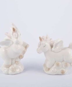 Unicorno in Porcellana Rosa, Le Stelle – Articolo da Regalo, Stock 5 Pezzi