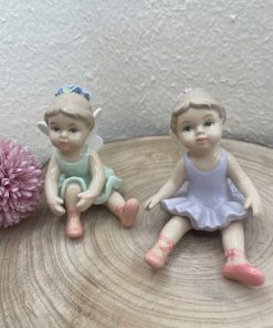 Set 2 Pz Fatina Seduta in Porcellana – Articolo da Regalo, Home Design