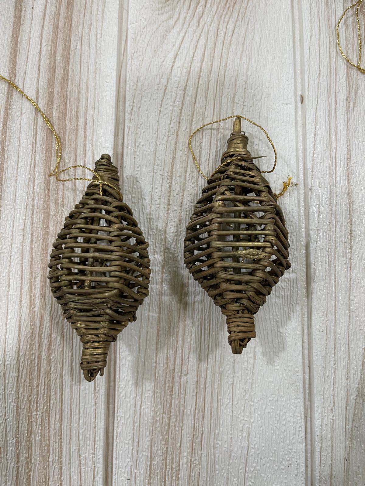 Stock 30pz Addobbo Palline in Rattan Ø 2 - immagine 4