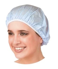 CUFFIA DOCCIA IN PLASTICA AZZURRA.